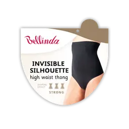 INVISIBLE SILHOUETTE HIGH WAIST THONG - black - Master