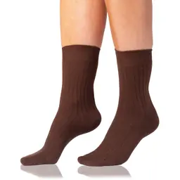 COTTON RIB SOCKS - brown - Master