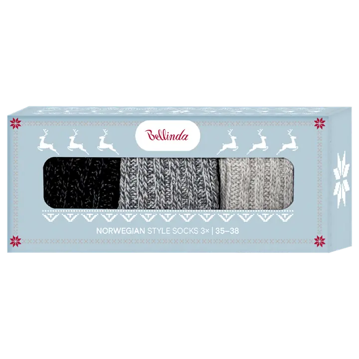 NORWEGIAN STYLE SOCKS BOX - light blue - Master