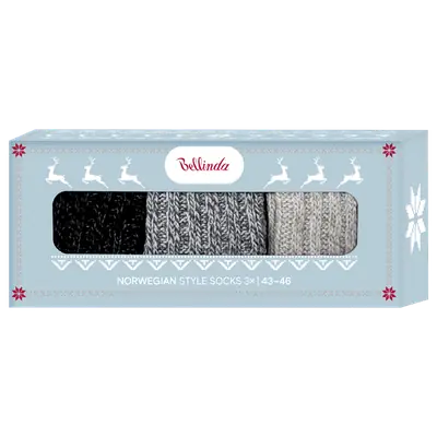 NORWEGIAN STYLE SOCKS BOX - light blue secondary image