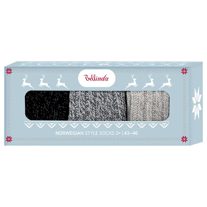 NORWEGIAN STYLE SOCKS BOX - light blue - Master