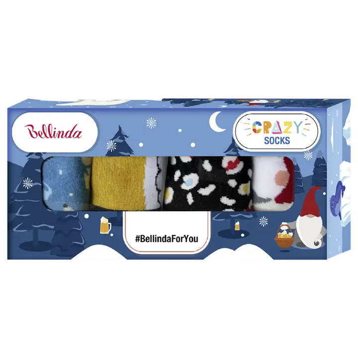 CRAZY SOCKS BOX - albastru - Master