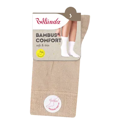 BAMBUS LADIES COMFORT SOCKS - bej imagine secundară