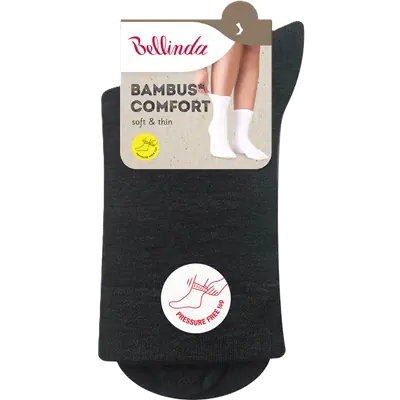 BAMBUS LADIES COMFORT SOCKS 5x - negru imagine secundară