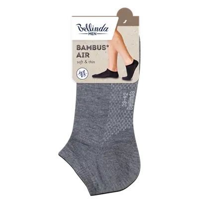 BAMBUS AIR IN-SHOE SOCKS - gri imagine secundară