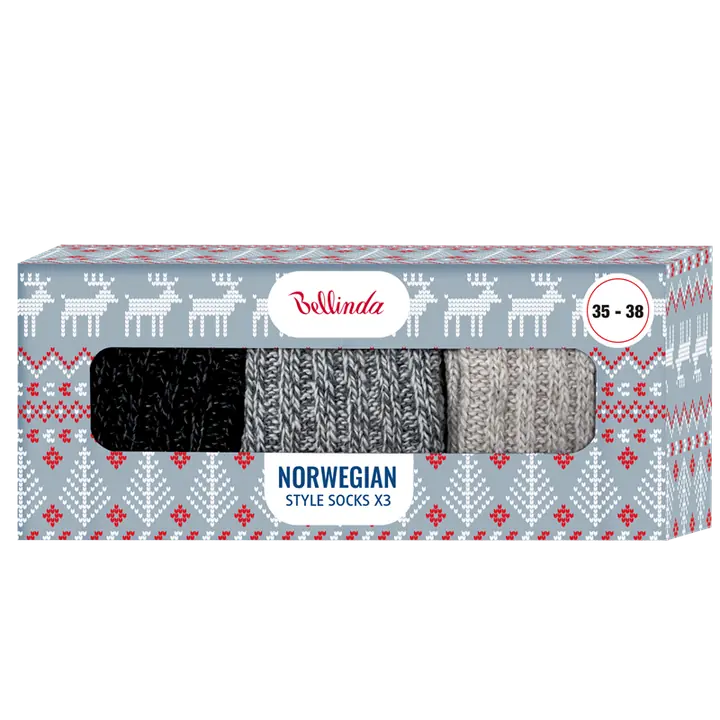 NORWEGIAN STYLE SOCKS BOX - light blue - Master