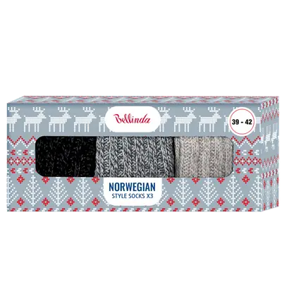 NORWEGIAN STYLE SOCKS BOX - light blue secondary image