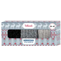 NORWEGIAN STYLE SOCKS BOX - light blue - Master