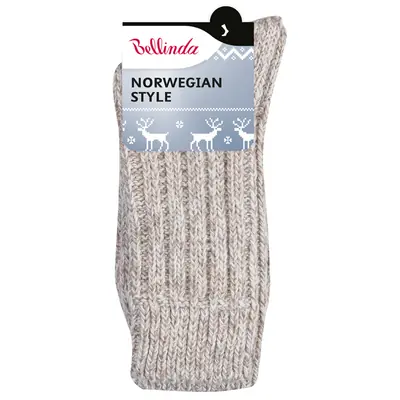 NORWEGIAN STYLE SOCKS - beige secondary image