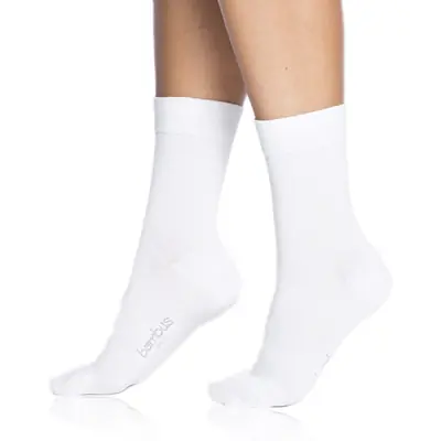 BAMBUS LADIES COMFORT SOCKS - white primary image