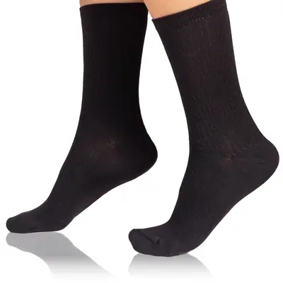 FANCY RIB MODAL SOCKS - black primary image
