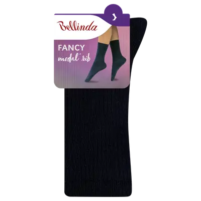 FANCY RIB MODAL SOCKS - black secondary image