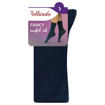 FANCY RIB MODAL SOCKS - blue secondary image
