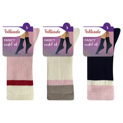FANCY RIB MODAL SOCKS 3x primary image