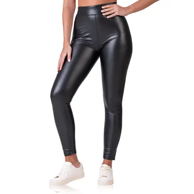 RELAX & GO LEATHEROPTIC LEGGINGS - black primary image