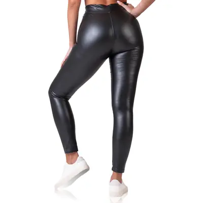RELAX & GO LEATHEROPTIC LEGGINGS - black secondary image