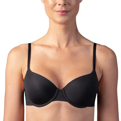 MICROFIBRE PADDED BRA - black primary image