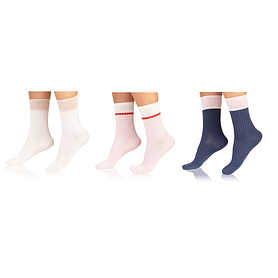 FANCY RIB MODAL SOCKS 3x