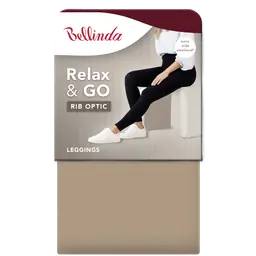 RELAX & GO RIB OPTIC LEGGINGS - taupe - Master