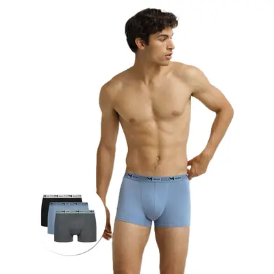 DIM GOTS COTTON STRETCH BOXER 3x - grey primary image