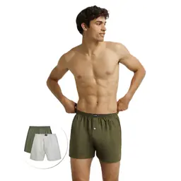 DIM COTTON STRETCH LOOSE BOXER 2x - grey - Master