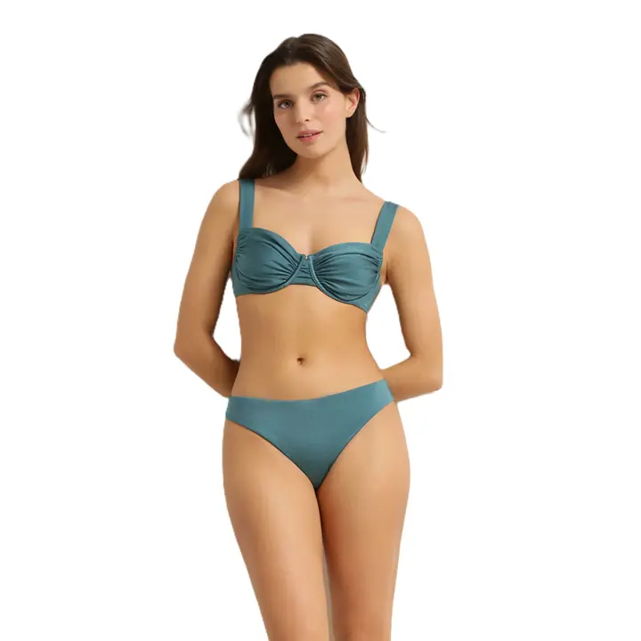 SWIMSUIT GLOSSY BRAZILIAN - dark green - Master