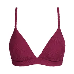 SWIMWEAR SHELL TRIANGLE BRA - dark red - Master