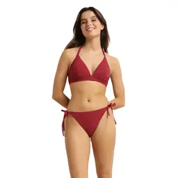 SWIMWEAR SHELL TRIANGLE BRA - dark red - Master